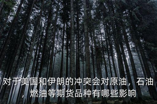 對(duì)于美國和伊朗的沖突會(huì)對(duì)原油，石油，燃油等期貨品種有哪些影響