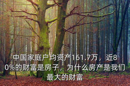 中國家庭戶均資產(chǎn)161.7萬，近80%的財富是房子，為什么房產(chǎn)是我們最大的財富