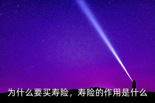 為什么要買壽險(xiǎn)，壽險(xiǎn)的作用是什么