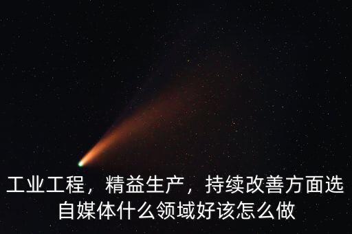 工業(yè)工程，精益生產(chǎn)，持續(xù)改善方面選自媒體什么領(lǐng)域好該怎么做