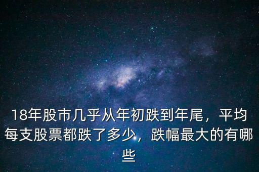 18年股市幾乎從年初跌到年尾，平均每支股票都跌了多少，跌幅最大的有哪些