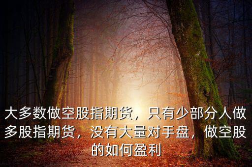 大多數(shù)做空股指期貨，只有少部分人做多股指期貨，沒有大量對手盤，做空股的如何盈利