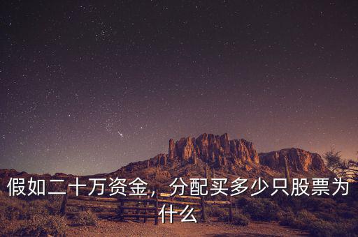 假如二十萬(wàn)資金，分配買(mǎi)多少只股票為什么
