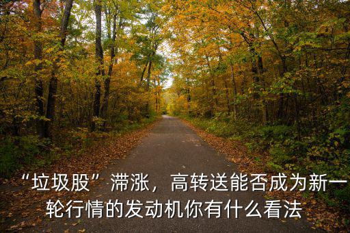 “垃圾股”滯漲，高轉送能否成為新一輪行情的發(fā)動機你有什么看法