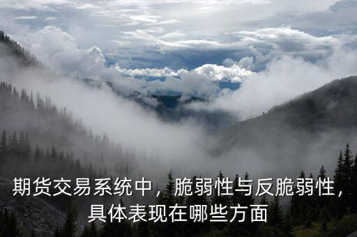 期貨交易系統(tǒng)中，脆弱性與反脆弱性，具體表現(xiàn)在哪些方面