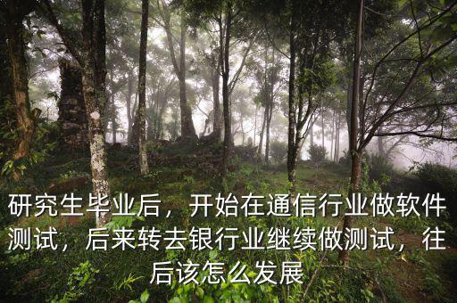 研究生畢業(yè)后，開始在通信行業(yè)做軟件測試，后來轉(zhuǎn)去銀行業(yè)繼續(xù)做測試，往后該怎么發(fā)展