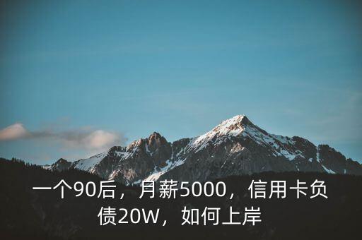 一個(gè)90后，月薪5000，信用卡負(fù)債20W，如何上岸