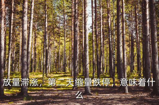 放量滯漲，第二天縮量跌停，意味著什么