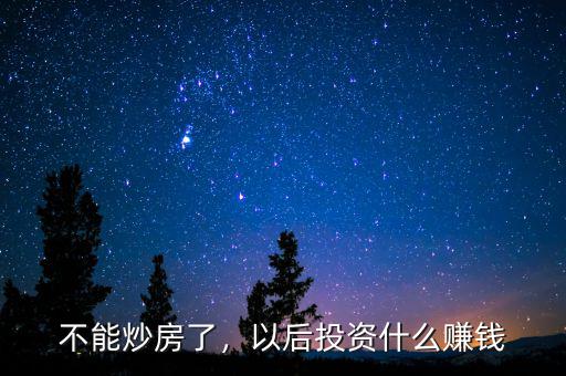 不能炒房了，以后投資什么賺錢(qián)