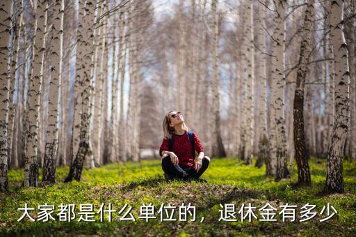 大家都是什么單位的，退休金有多少