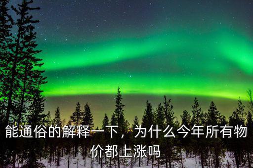 能通俗的解釋一下，為什么今年所有物價都上漲嗎