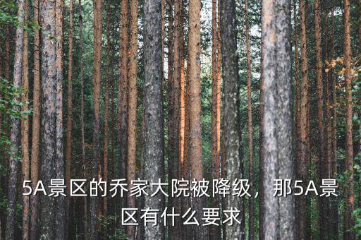 5A景區(qū)的喬家大院被降級，那5A景區(qū)有什么要求