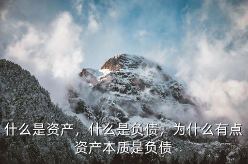 什么是資產(chǎn)，什么是負(fù)債，為什么有點(diǎn)資產(chǎn)本質(zhì)是負(fù)債