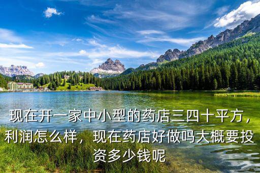現在開一家中小型的藥店三四十平方，利潤怎么樣，現在藥店好做嗎大概要投資多少錢呢