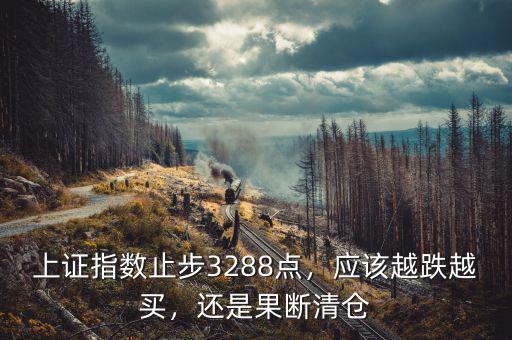 上證指數(shù)止步3288點(diǎn)，應(yīng)該越跌越買，還是果斷清倉(cāng)