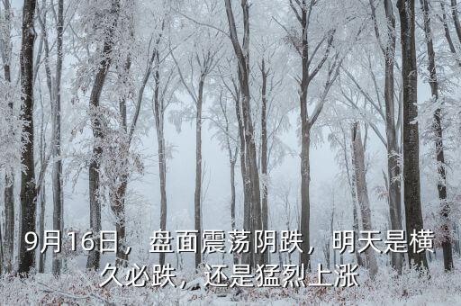 9月16日，盤(pán)面震蕩陰跌，明天是橫久必跌，還是猛烈上漲
