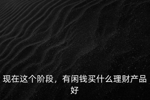 現(xiàn)在這個階段，有閑錢買什么理財(cái)產(chǎn)品好