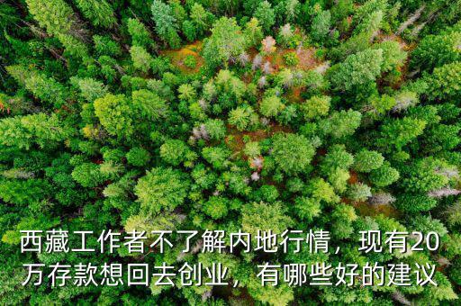 西藏工作者不了解內(nèi)地行情，現(xiàn)有20萬(wàn)存款想回去創(chuàng)業(yè)，有哪些好的建議