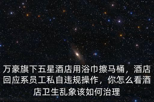 萬豪旗下五星酒店用浴巾擦馬桶，酒店回應系員工私自違規(guī)操作，你怎么看酒店衛(wèi)生亂象該如何治理