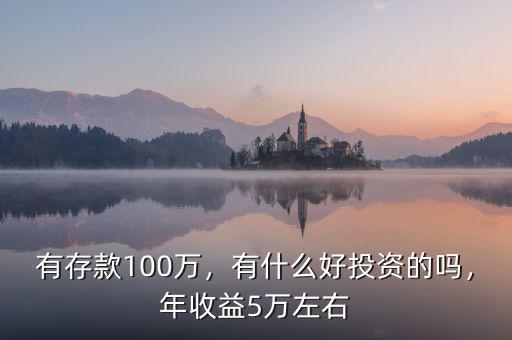 有存款100萬，有什么好投資的嗎，年收益5萬左右