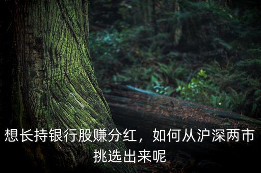 想長(zhǎng)持銀行股賺分紅，如何從滬深兩市挑選出來呢