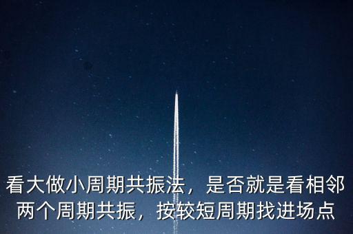 看大做小周期共振法，是否就是看相鄰兩個(gè)周期共振，按較短周期找進(jìn)場(chǎng)點(diǎn)