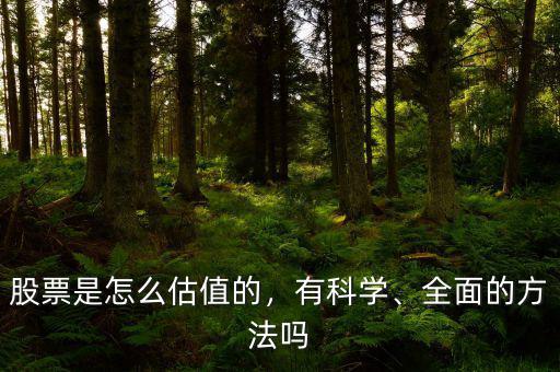 股票是怎么估值的，有科學(xué)、全面的方法嗎