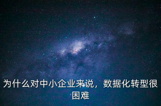 為什么對中小企業(yè)來說，數據化轉型很困難