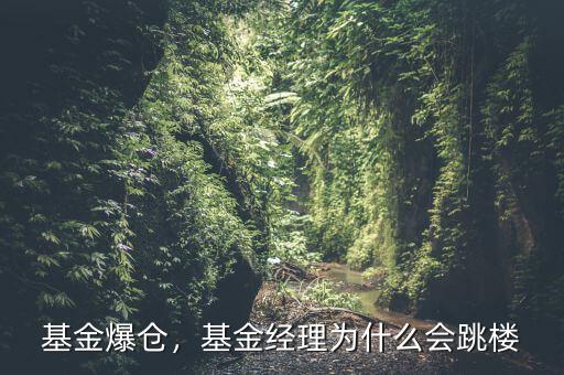 基金爆倉，基金經(jīng)理為什么會(huì)跳樓