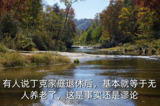 有人說(shuō)丁克家庭退休后，基本就等于無(wú)人養(yǎng)老了，這是事實(shí)還是謬論