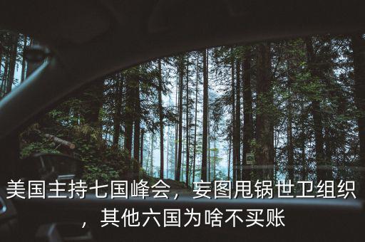 美國(guó)主持七國(guó)峰會(huì)，妄圖甩鍋世衛(wèi)組織，其他六國(guó)為啥不買(mǎi)賬