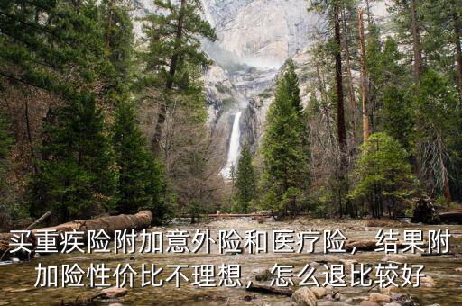 買重疾險(xiǎn)附加意外險(xiǎn)和醫(yī)療險(xiǎn)，結(jié)果附加險(xiǎn)性價(jià)比不理想，怎么退比較好