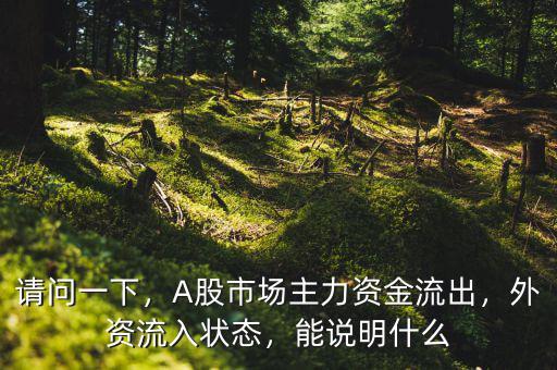 請問一下，A股市場主力資金流出，外資流入狀態(tài)，能說明什么