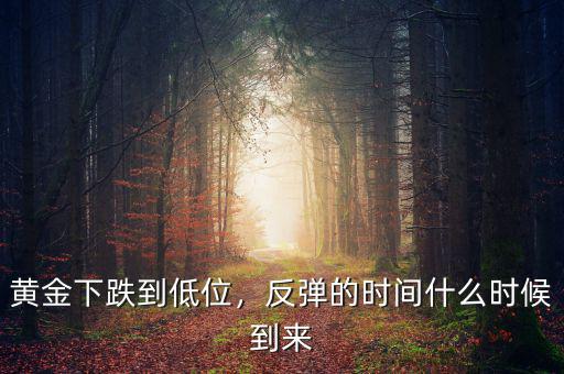 黃金下跌到低位，反彈的時間什么時候到來