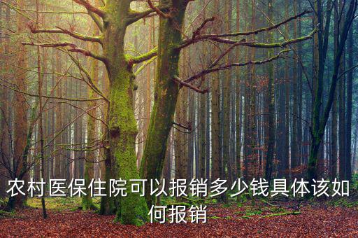 農(nóng)醫(yī)?，F(xiàn)在能報(bào)銷多少,具體該如何報(bào)銷