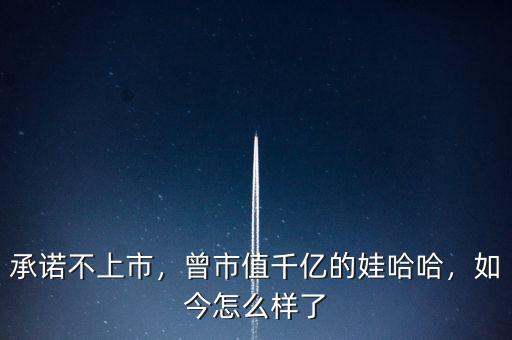 承諾不上市，曾市值千億的娃哈哈，如今怎么樣了