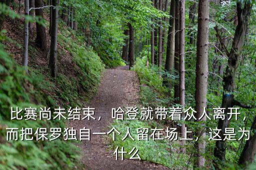 比賽尚未結(jié)束，哈登就帶著眾人離開，而把保羅獨(dú)自一個(gè)人留在場(chǎng)上，這是為什么