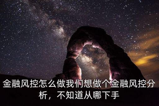 金融風(fēng)控怎么做我們想做個(gè)金融風(fēng)控分析，不知道從哪下手