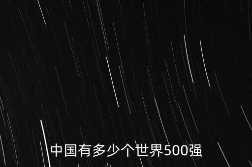 中國有多少個世界500強(qiáng)