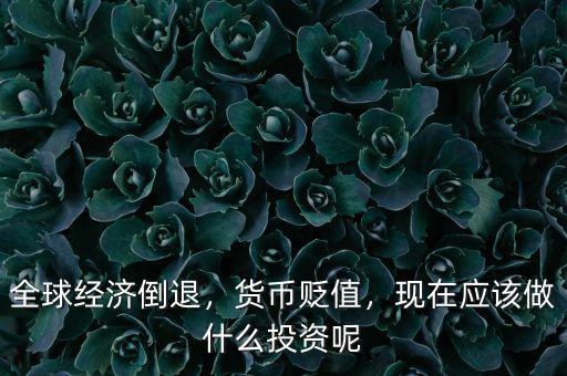 全球經(jīng)濟倒退，貨幣貶值，現(xiàn)在應(yīng)該做什么投資呢