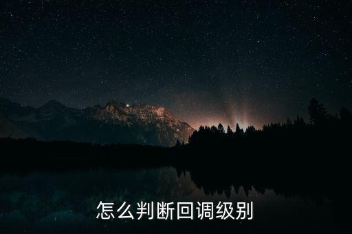 怎么判斷回調級別