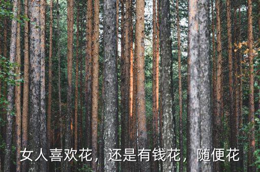 女人喜歡花，還是有錢花，隨便花