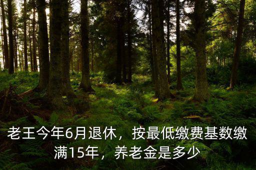 老王今年6月退休，按最低繳費(fèi)基數(shù)繳滿15年，養(yǎng)老金是多少