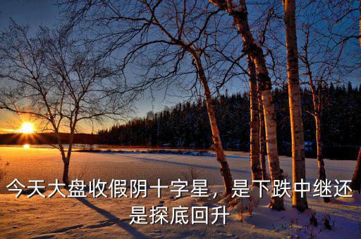 今天大盤(pán)收假陰十字星，是下跌中繼還是探底回升