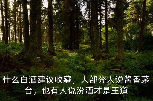 什么白酒建議收藏，大部分人說醬香茅臺，也有人說汾酒才是王道