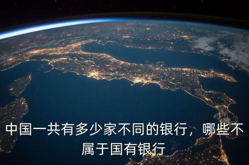 中國一共有多少家不同的銀行，哪些不屬于國有銀行