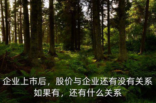 企業(yè)上市后，股價(jià)與企業(yè)還有沒(méi)有關(guān)系如果有，還有什么關(guān)系