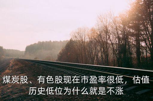 煤炭股、有色股現(xiàn)在市盈率很低，估值歷史低位為什么就是不漲