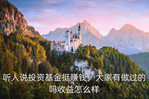聽人說投資基金挺賺錢，大家有做過的嗎收益怎么樣