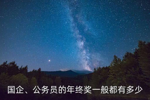 國(guó)企、公務(wù)員的年終獎(jiǎng)一般都有多少